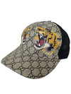 Tigers Print GG Supreme Baseball Hat Beige Ebony - GUCCI - BALAAN 3