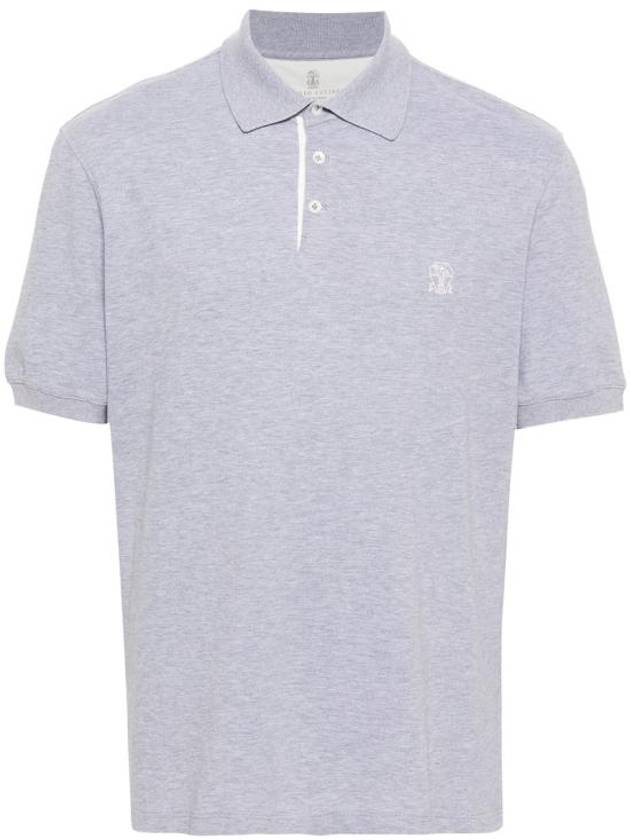 Logo Cotton Polo Shirt Grey - BRUNELLO CUCINELLI - BALAAN 2