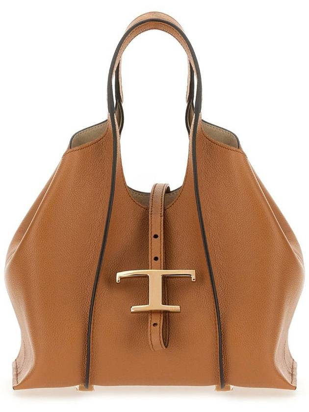 T Timeless Leather Shopping Mini Tote Bag Brown - TOD'S - BALAAN 3