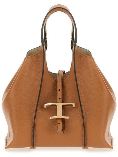 T Timeless Leather Shopping Mini Tote Bag Brown - TOD'S - BALAAN 2