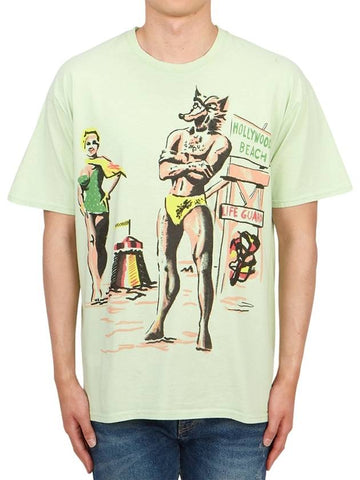 Men s Short Sleeve T Shirt HOLLYWOOD ESW LIME M - WILD DONKEY - BALAAN 1