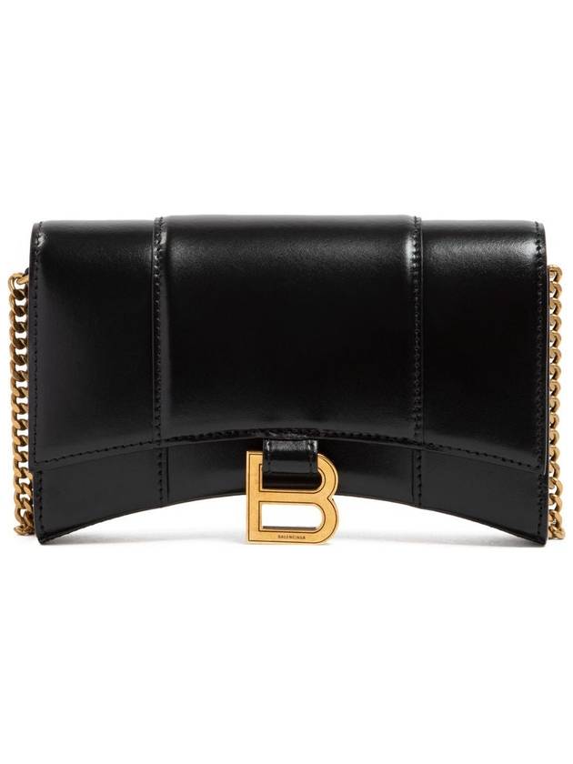 Hourglass Chain Mini Calfskin Cross Bag Black - BALENCIAGA - BALAAN 3