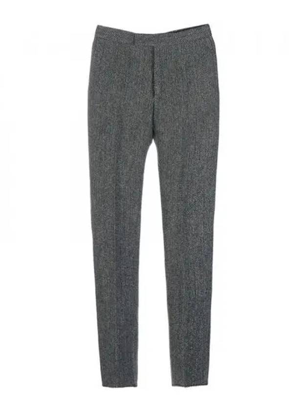 Men's Herringbone Backstrap Straight Pants Grey - THOM BROWNE - BALAAN 2