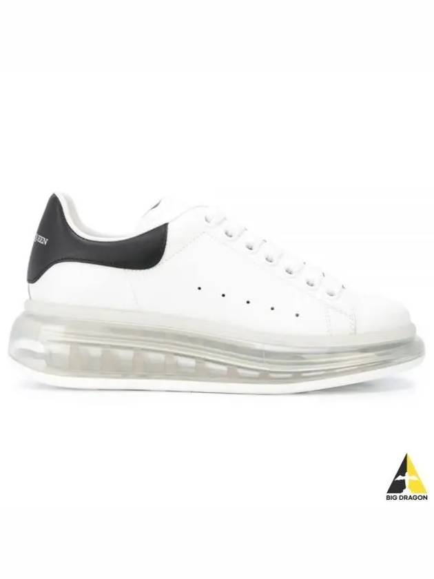 Oversized Clear Sole Low Top Sneakers Black White - ALEXANDER MCQUEEN - BALAAN 2