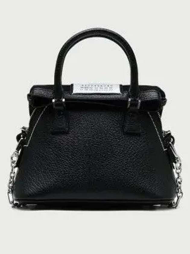 5AC Classique Micro Tote Bag Black - MAISON MARGIELA - BALAAN 3