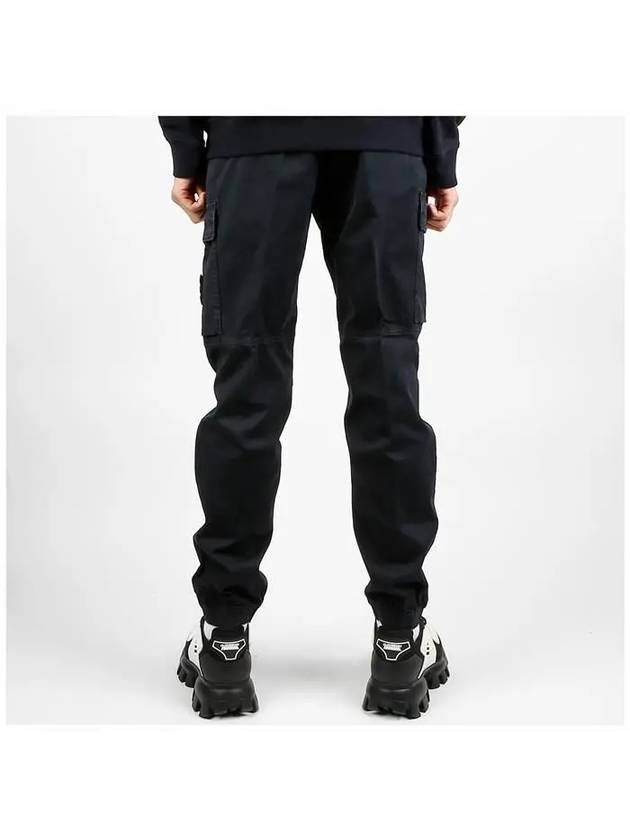 Stretch Cotton Cargo Straight Pants Navy - STONE ISLAND - BALAAN 5