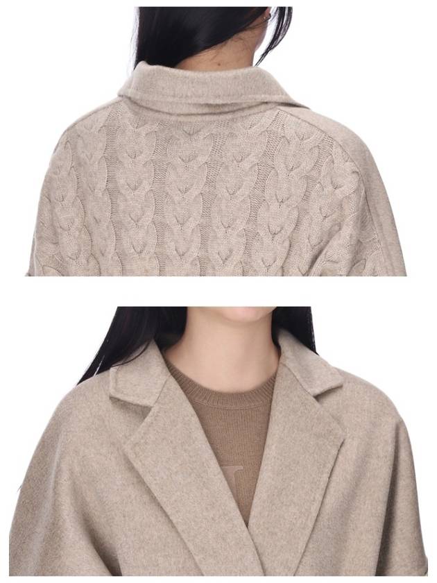 Sesh Wool Cashmere Single Coat Beige - MAX MARA - BALAAN.