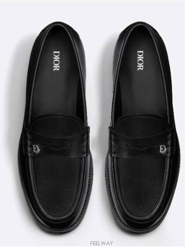 Granville Oblique Leather Loafer Black - DIOR - BALAAN 6