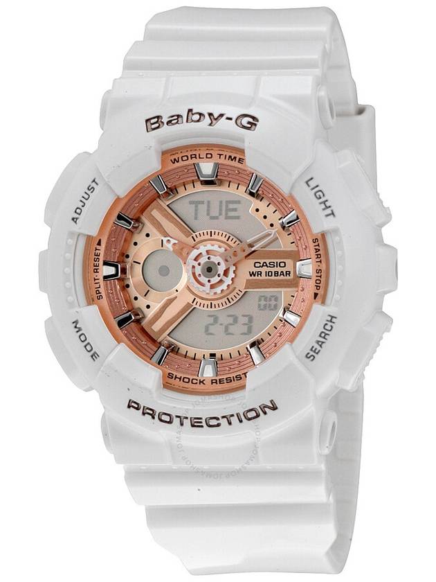 Casio Baby G White Resin Ladies Watch BA110-7A1 - CASIO - BALAAN 1