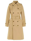 Greta Double Breasted Cotton Trench Coat Beige - A.P.C. - BALAAN 2