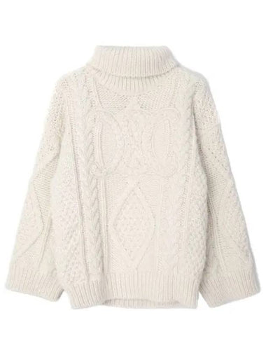 High neck aran alpaca sweater knit - CELINE - BALAAN 1