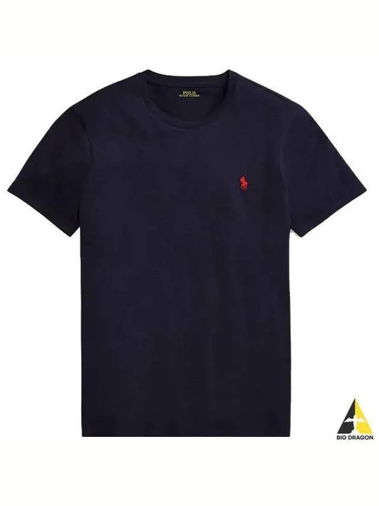 Men's Embroidered Pony Short Sleeve T-Shirt Navy - POLO RALPH LAUREN - BALAAN 2