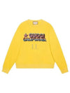 Sequined Cotton Jersey Sweatshirt Yellow - GUCCI - BALAAN 2