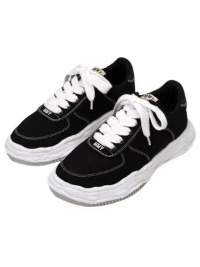 Wayne OG Sole Canvas Low Top Sneakers Black - MIHARA YASUHIRO - BALAAN 2