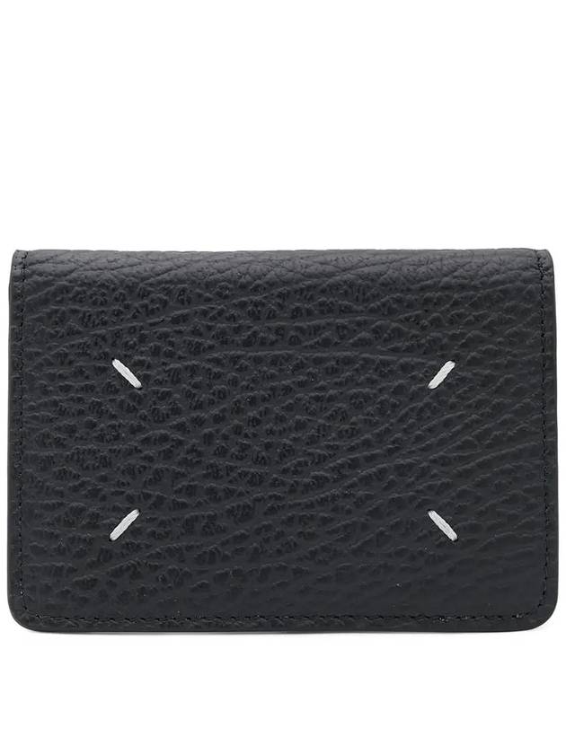 Bovine Leather Card Wallet Black - MAISON MARGIELA - BALAAN 2