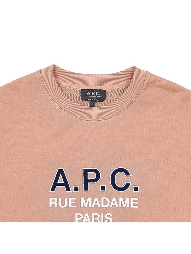 Logo Print Cotton Sweatshirt Rose - A.P.C. - BALAAN 4