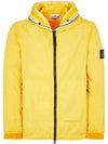 Wappen Patch Skin Touch Nylon Hooded Jacket Yellow - STONE ISLAND - BALAAN 2