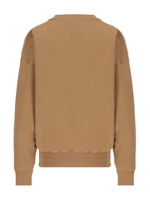 Crew Neck Sweatshirt Dark Beige - SAINT LAURENT - BALAAN 3