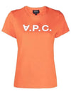 VPC Logo Organic Cotton Short Sleeve T-Shirt Orange - A.P.C. - BALAAN 2