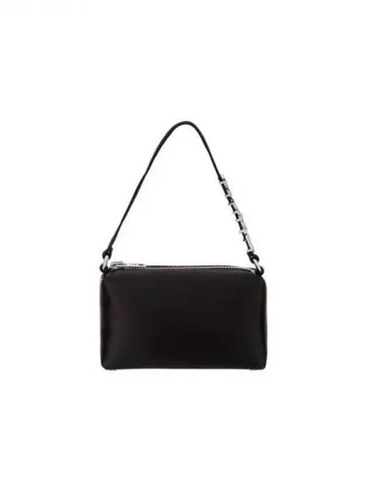 HEIRESS Crystal Logo Satin Pouch Black 270571 - ALEXANDER WANG - BALAAN 1