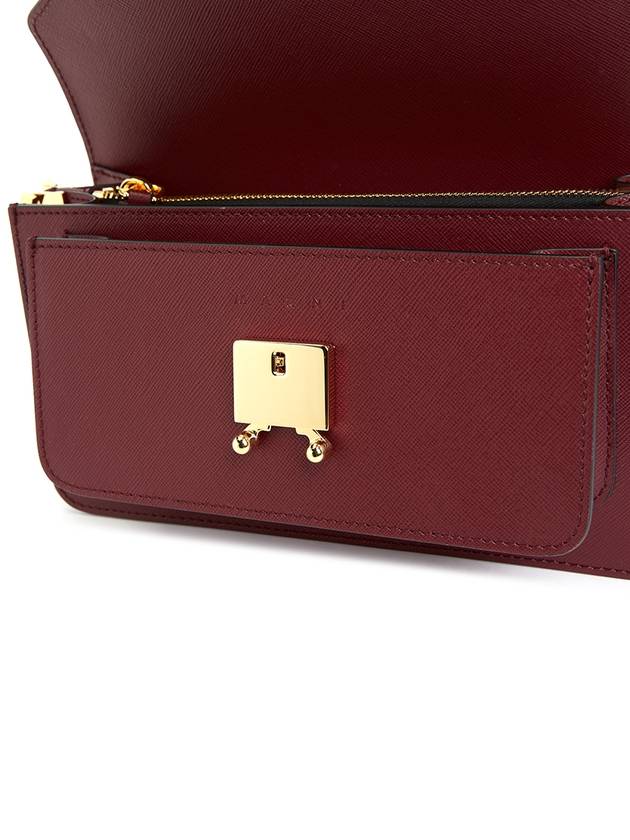 Trunk East West Shoulder Bag Wine - MARNI - BALAAN 9