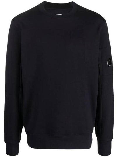 Diagonal Raised Fleece Sweatshirt Navy - CP COMPANY - BALAAN 2