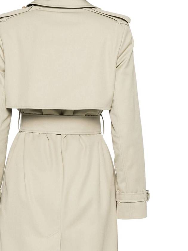 Cotton Blend Trench Coat Ivory - BURBERRY - BALAAN 4