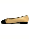 Two Tone Lambskin Ballerina Beige Black - CHANEL - BALAAN 4