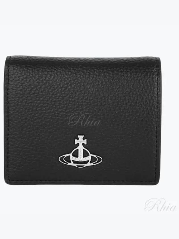 ORB Logo Plaque Half Wallet Black - VIVIENNE WESTWOOD - BALAAN 2