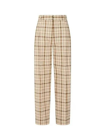 PS Women s Seersucker Check Tapered Pants Khaki 271279 - PAUL SMITH - BALAAN 1