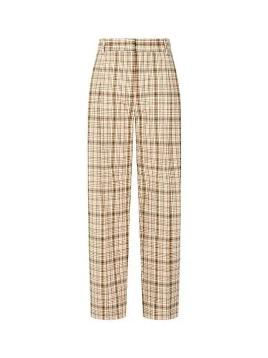 Special Week 10 Double Coupon 9 8 PS Women s Seersucker Check Tapered Pants Khaki 271279 - PAUL SMITH - BALAAN 1