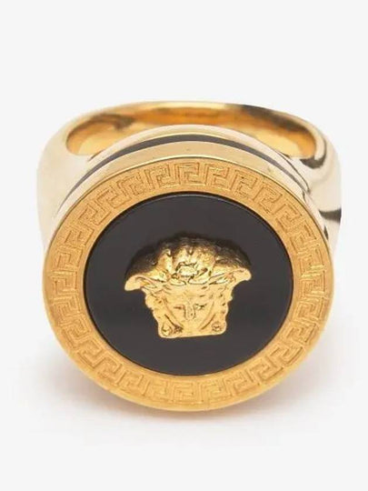 Men's Enamel Medusa Ring Gold - VERSACE - BALAAN 2