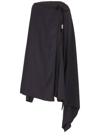 YLVA MIDI WRAP SKIRT WOOL TWILL - ANN DEMEULEMEESTER - BALAAN 2