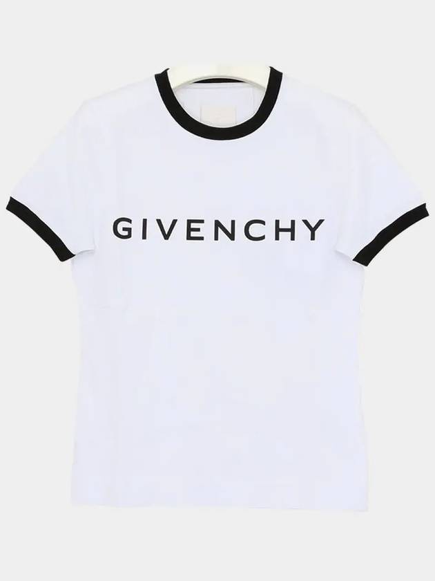 Archetype Slim Fit Cotton Short Sleeve T-Shirt White - GIVENCHY - BALAAN 4