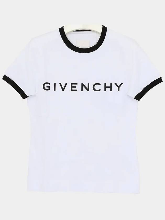 Archetype Slim Fit Cotton Short Sleeve T-Shirt White - GIVENCHY - BALAAN 3