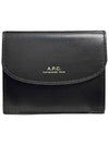 Logo Coin Leather Folder Half Wallet Black - A.P.C. - BALAAN 2