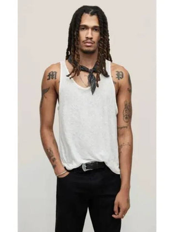 Linen Tank Top Knit K3550Y2 111 Ivory - JOHN VARVATOS - BALAAN 1