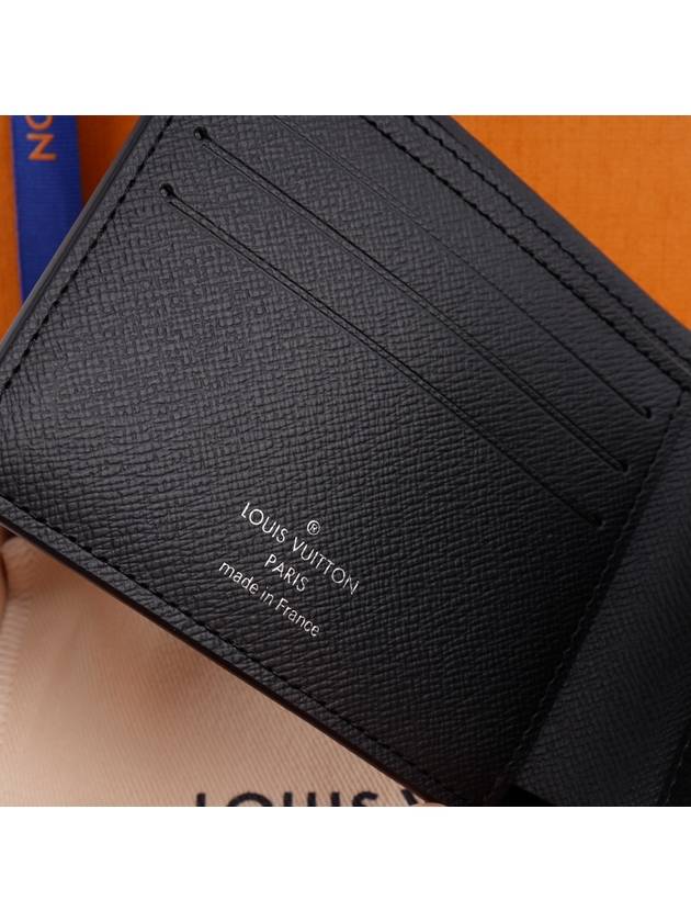 Multiple Taiga Leather Half Wallet Black - LOUIS VUITTON - BALAAN 7