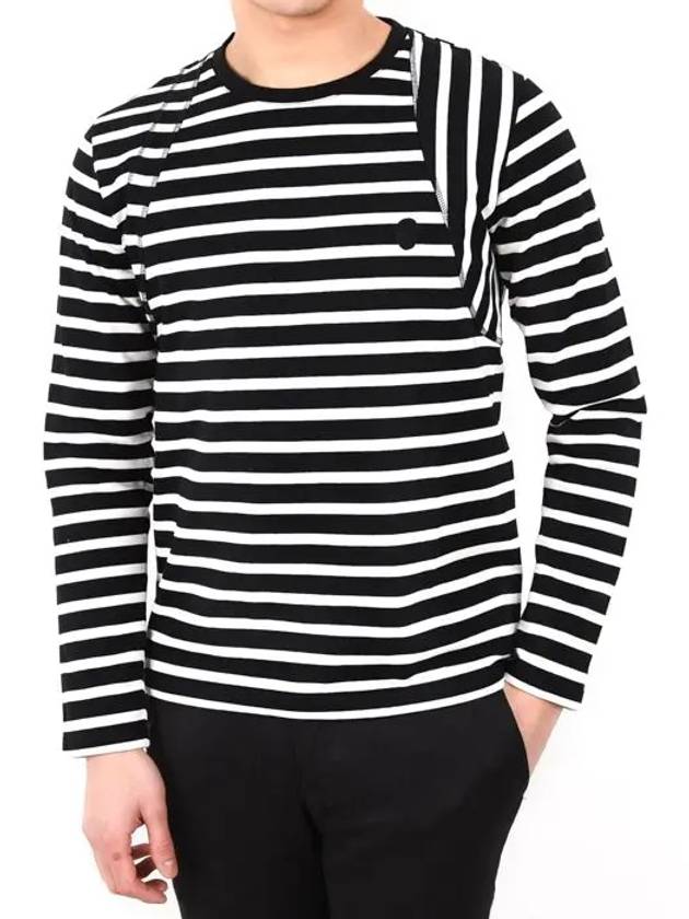 Stripe Long Sleeve T-Shirt Black - ALEXANDER MCQUEEN - BALAAN 3