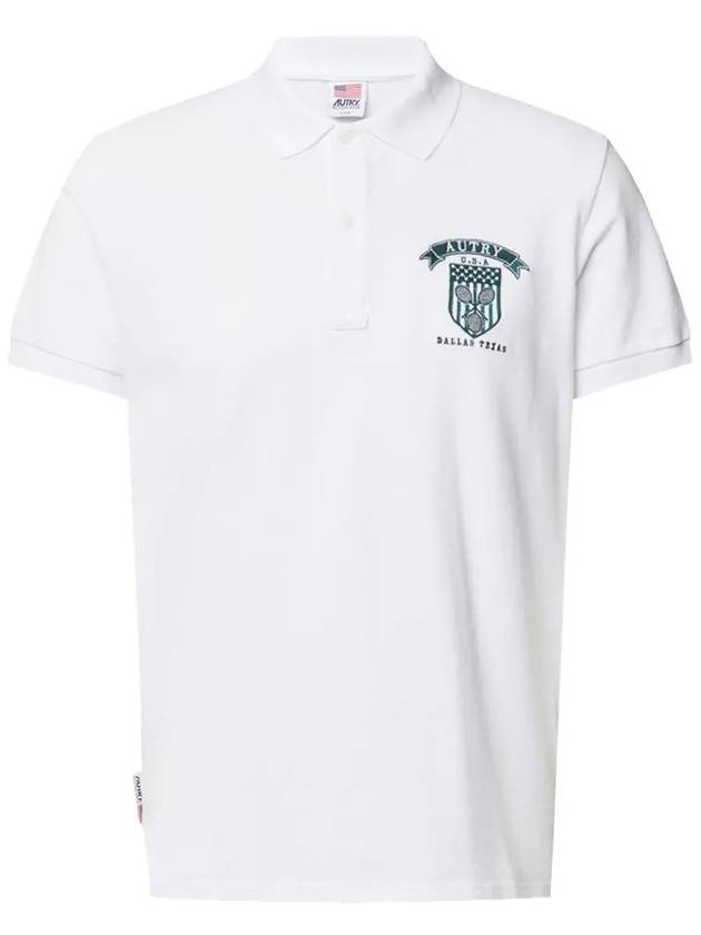 Tennis Club Badge Logo Short Sleeve PK Shirt White - AUTRY - BALAAN 2