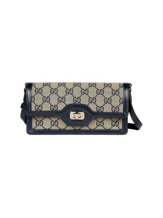 Luce mini shoulder bag beige and blue canvas 790038FADHW4064 - GUCCI - BALAAN 1