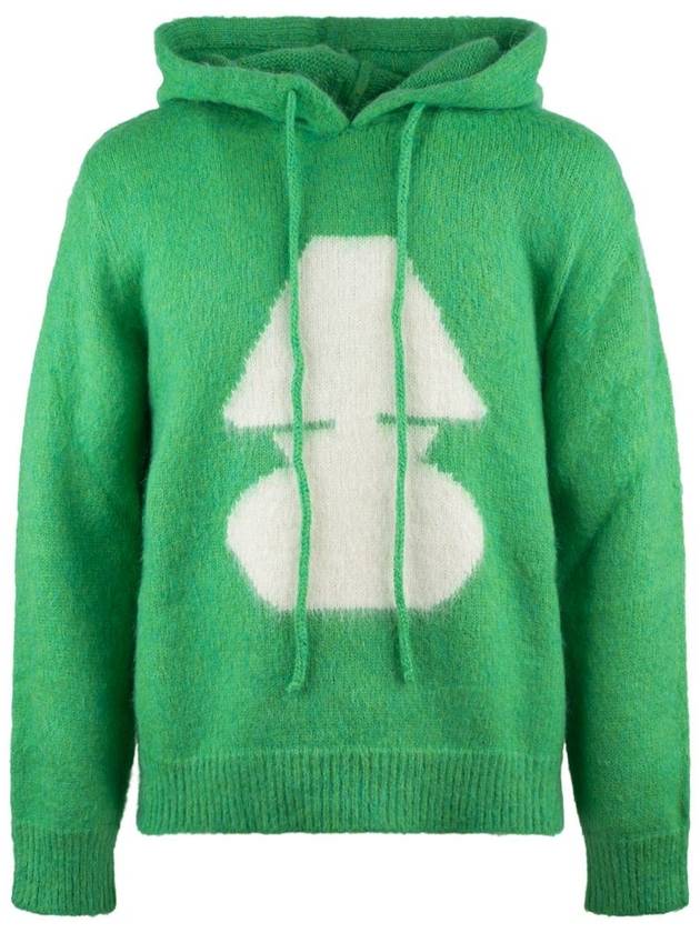 Autry Green Knit Hoodie Sweatshirt - AUTRY - BALAAN 1