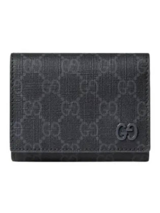 Women's GG Detail Half Wallet Black - GUCCI - BALAAN 1