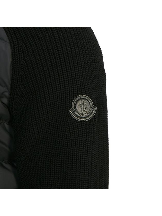 Padded cotton cardigan black - MONCLER - BALAAN 8