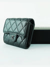 French origin classic small half wallet lambskin black seal snap AP0229 - CHANEL - BALAAN 5