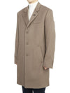 Logo Classic Cashmere Single Coat Brown - DIOR - BALAAN 3