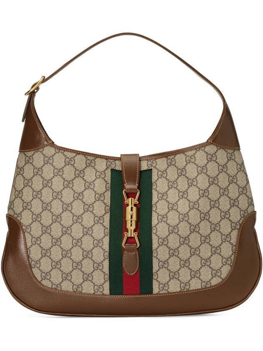 Women's Jackie 1961 GG Supreme Canvas Medium Shoulder Bag Beige - GUCCI - BALAAN 1