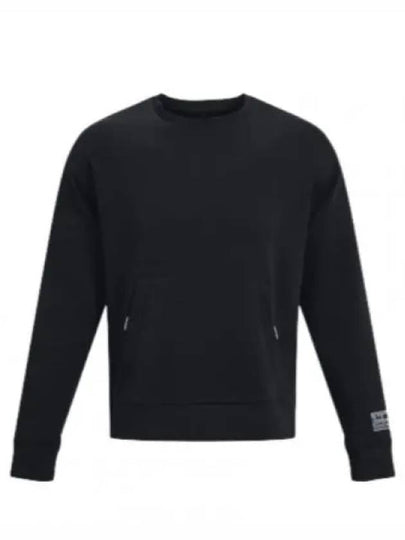 Men's Summit Knit Crew Sweatshirt Black - UNDER ARMOUR - BALAAN 2