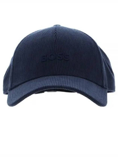 Embroidered Logo Baby Corduroy Ball Cap Blue - HUGO BOSS - BALAAN 2