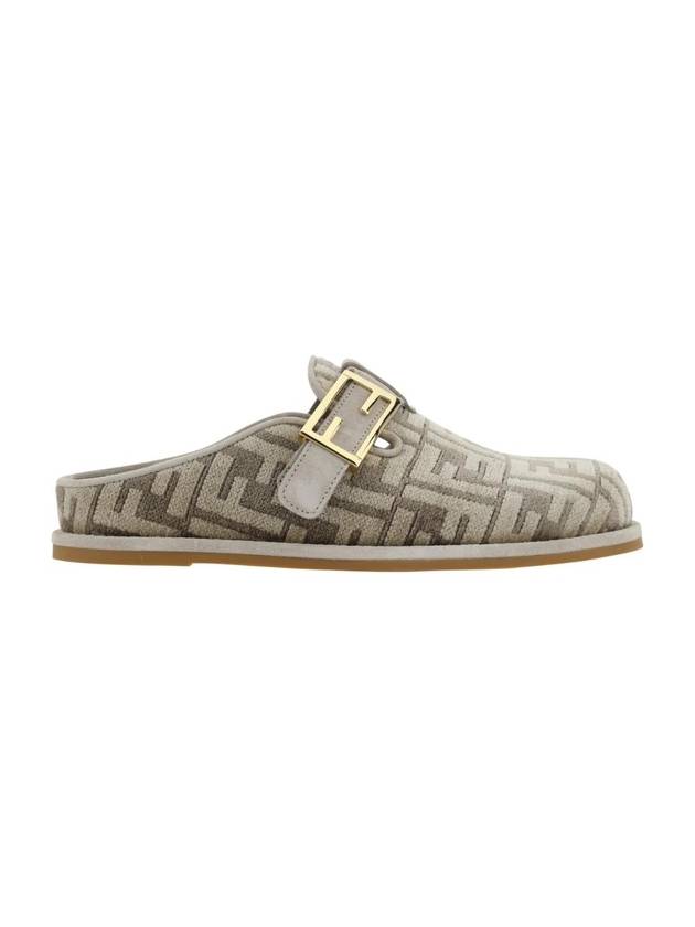 Women's FF Feel Chenille Mule Dove Grey - FENDI - BALAAN 1